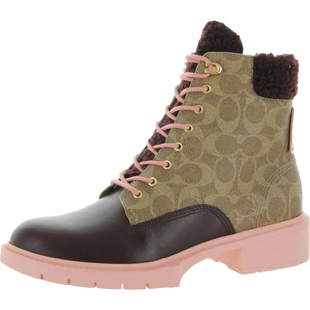 商品Coach|Coach Womens Lorimer Leather Lace Up Combat & Lace-up Boots,价格¥834,第1张图片