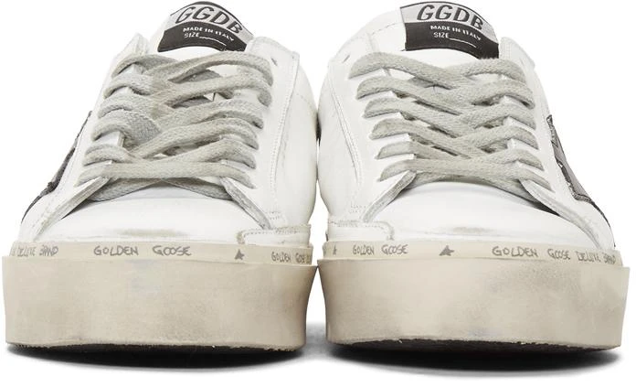 商品Golden Goose|White & Black Hi Star Sneakers,价格¥3440,第2张图片详细描述