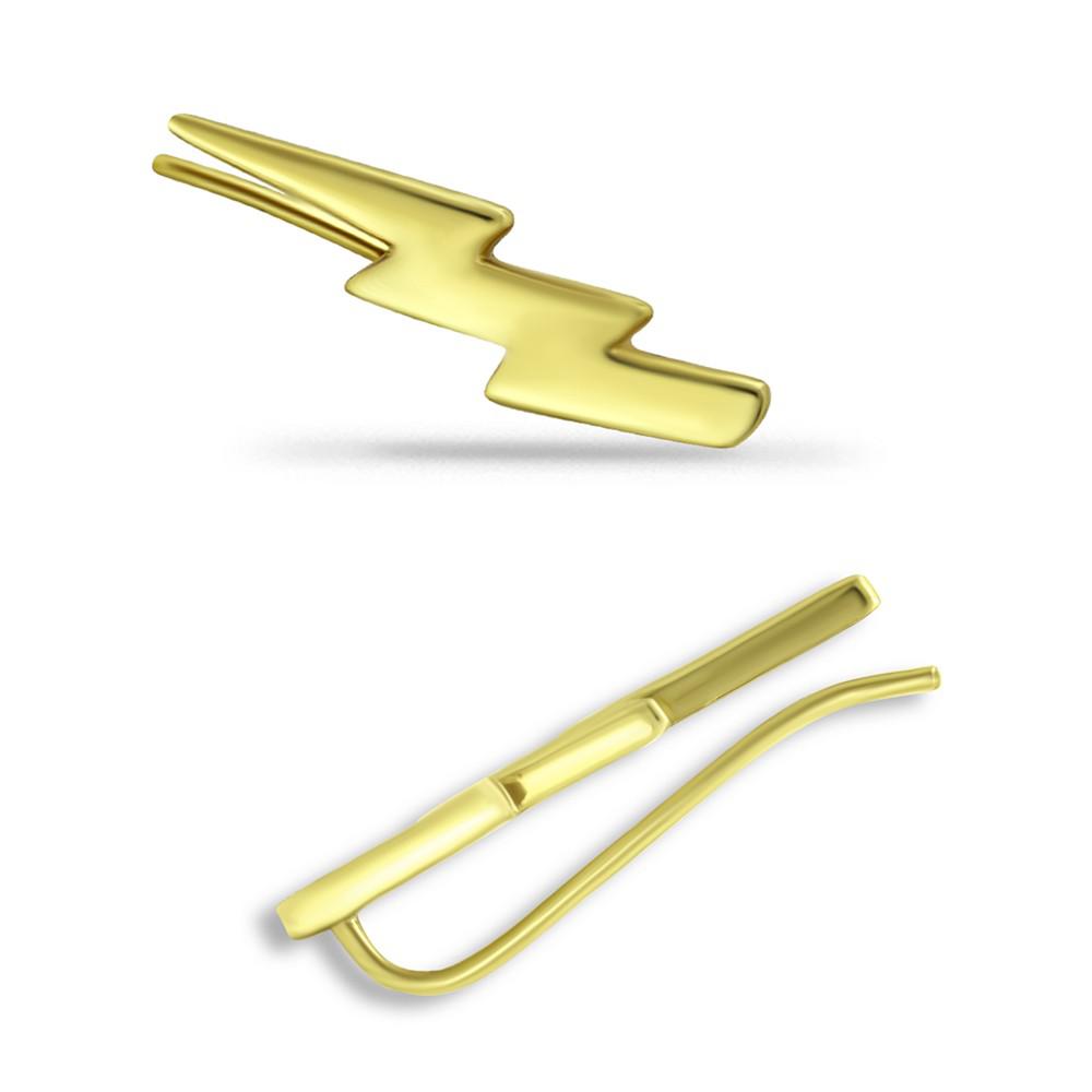 Lightning Bolt Ear Crawler Earrings in 18k Gold Over Sterling Silver or Sterling Silver商品第1张图片规格展示