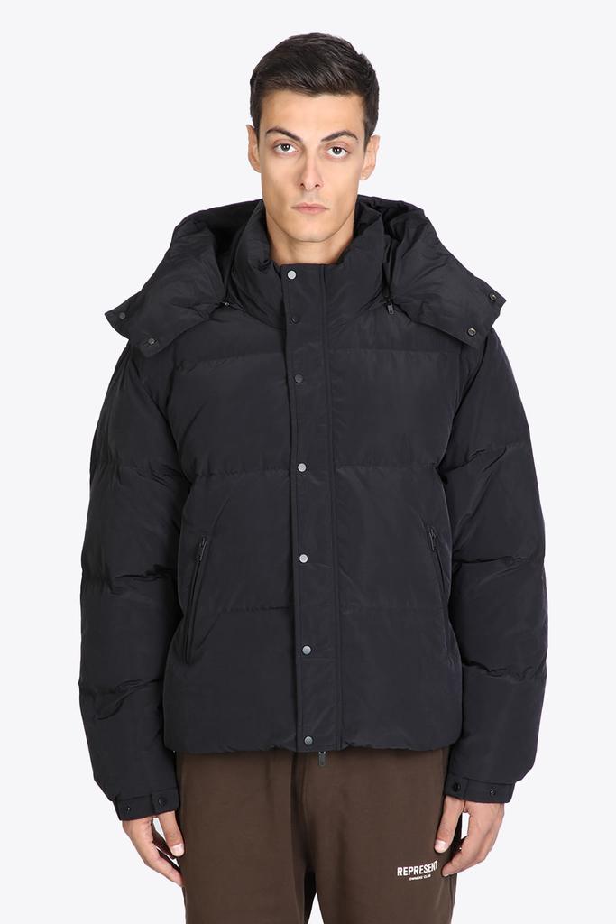REPRESENT Initial Hooded Puffer Black nylon hooded puffer jacket商品第1张图片规格展示