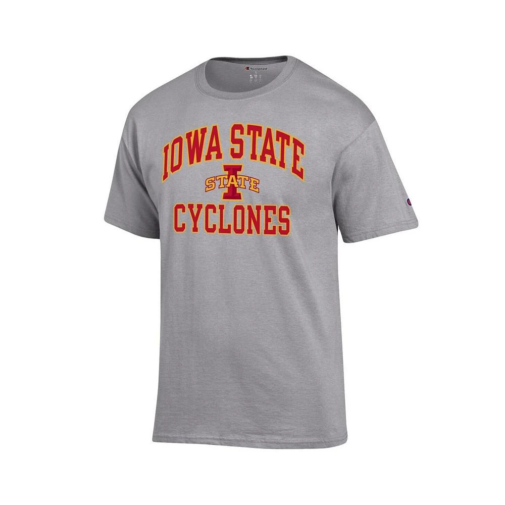 商品CHAMPION|Men's Heather Gray Iowa State Cyclones High Motor T-shirt,价格¥207,第3张图片详细描述
