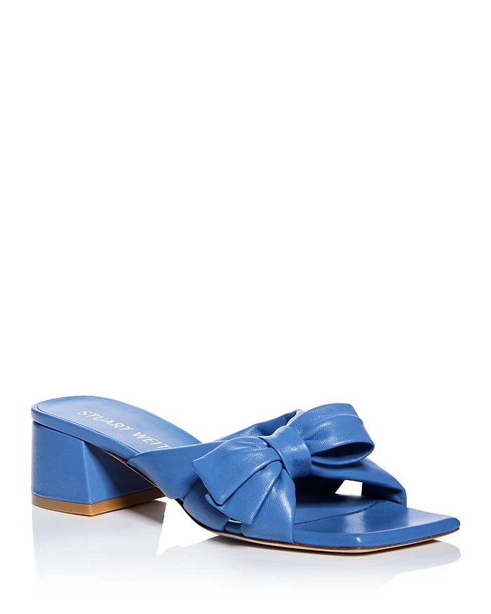 商品Stuart Weitzman|x Sofia Richie Grainge Women's Sofia 45 Slip On Bow Sandals,价格¥2484,第1张图片