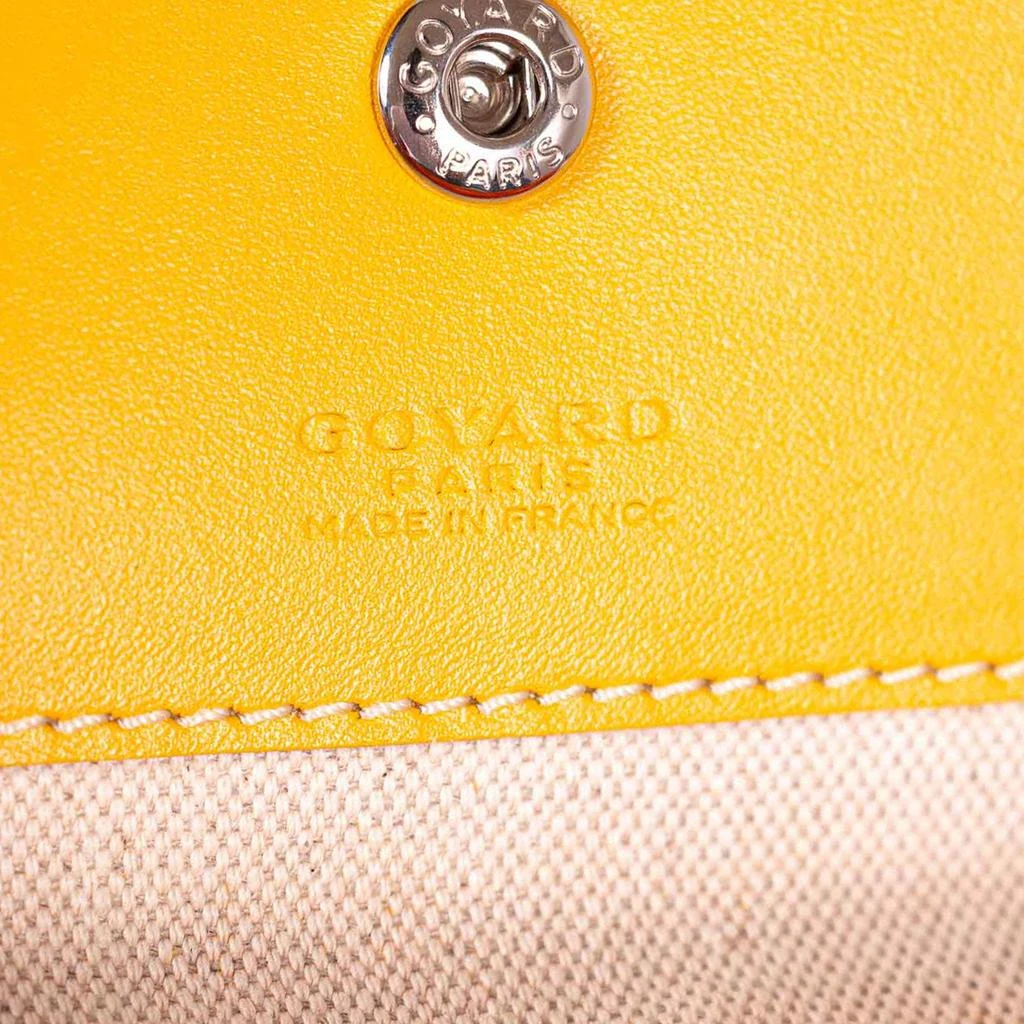 商品Goyard|Goyard Yellow Goyardine Coated Canvas and Leather Saint Louis PM Tote,价格¥21669,第5张图片详细描述