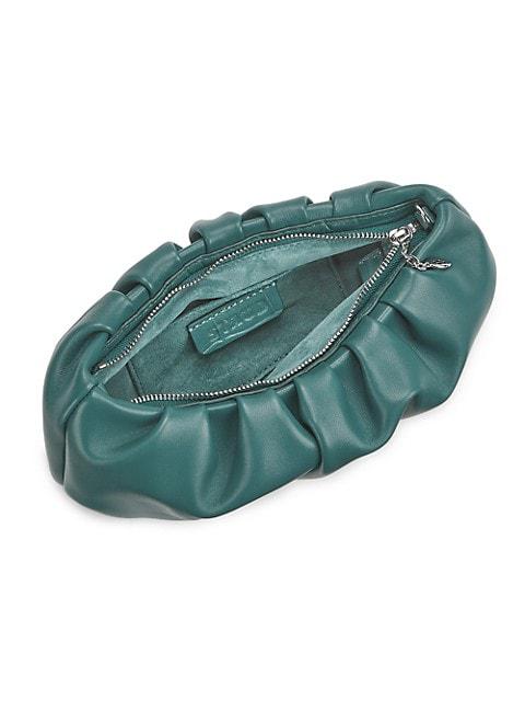 Bean Ruched Leather Shoulder Bag商品第4张图片规格展示