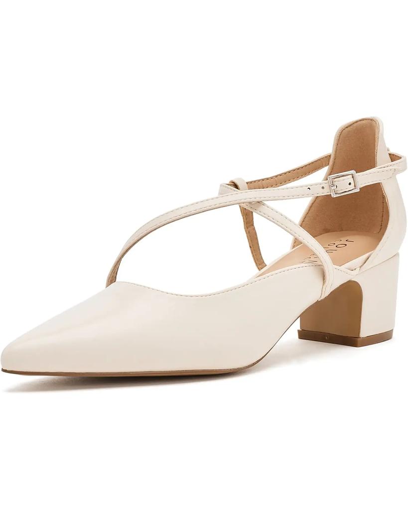 Galvinn Damen-Pumps mit Riemchen, spitzer Zehenpartie und Blockabsatz image 2