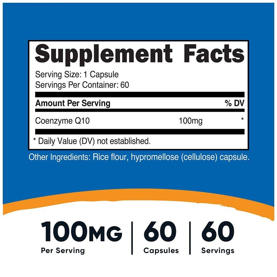 商品Nutricost|CoQ10 100 mg Capsules,价格¥156,第4张图片详细描述