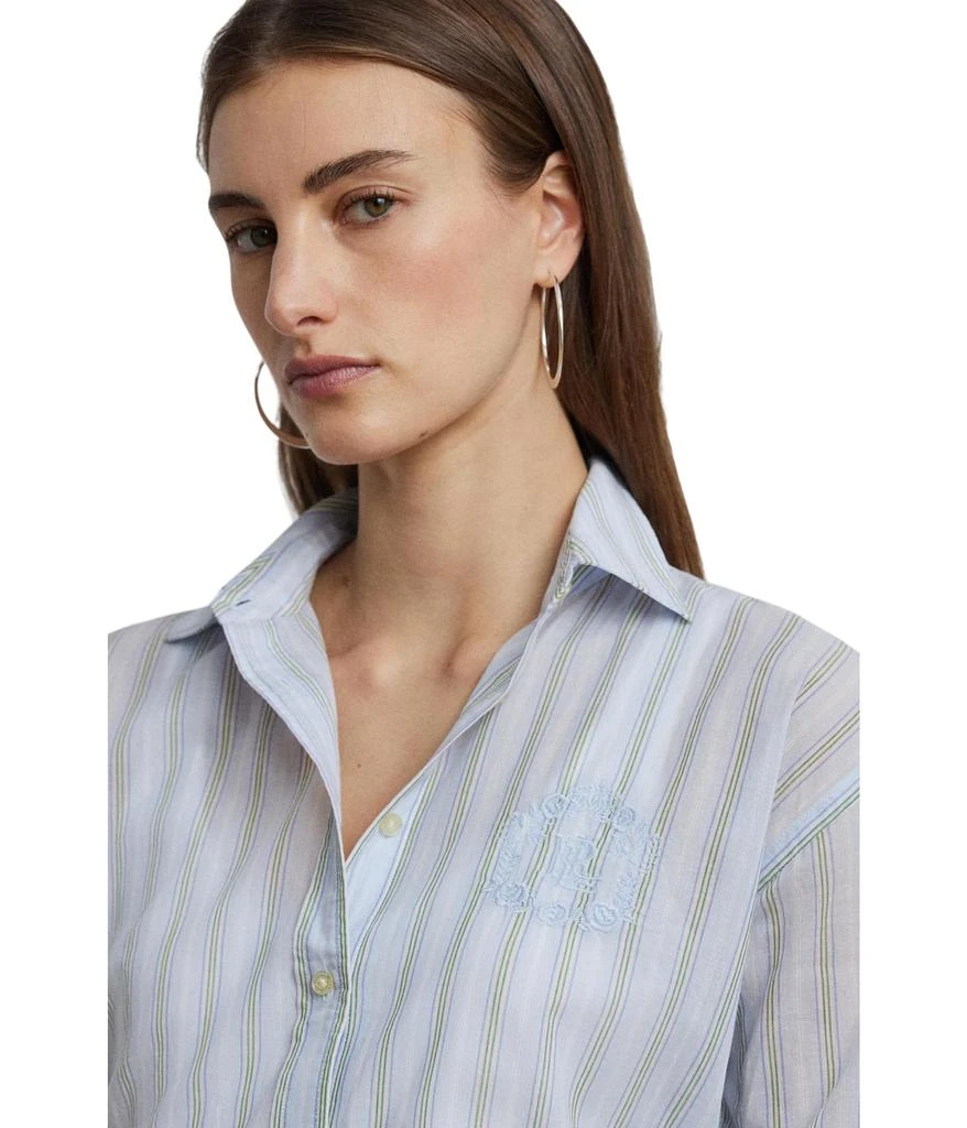 商品Ralph Lauren|Oversize Striped Cotton Voile Shirt,价格¥1089,第3张图片详细描述