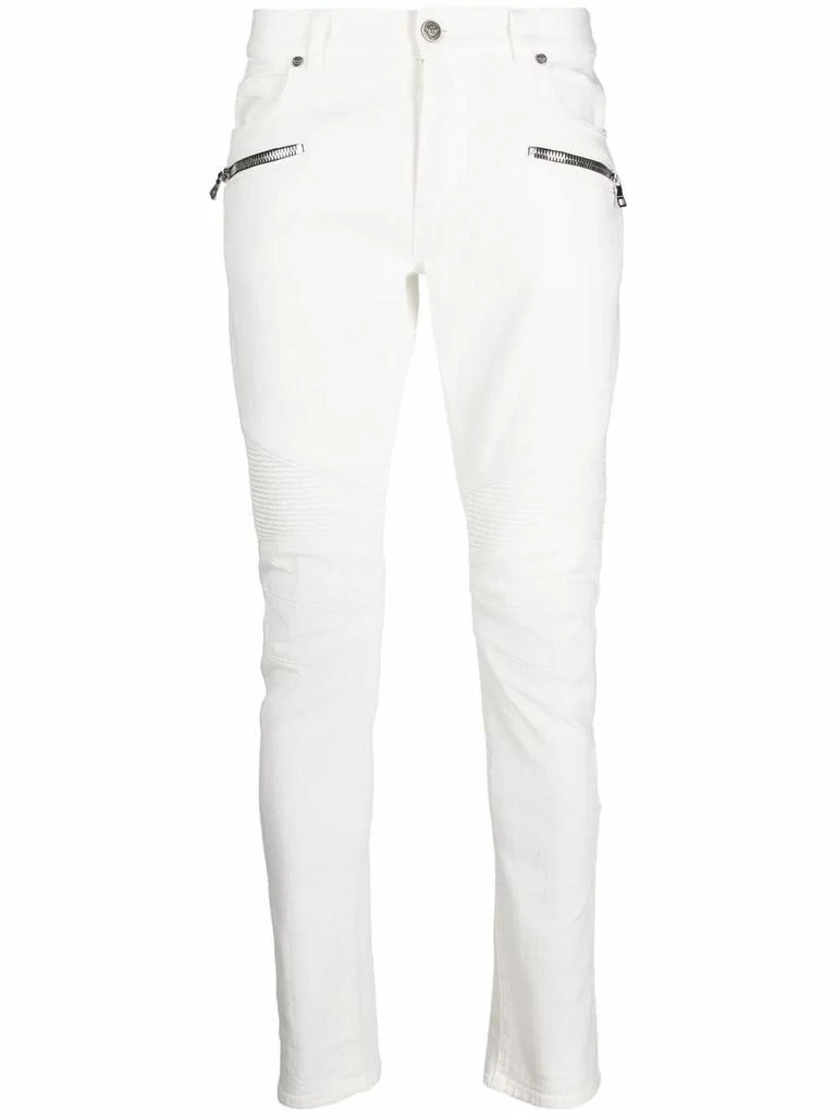 商品Balmain|Balmain men's white cotton jeans,价格¥5063,第1张图片