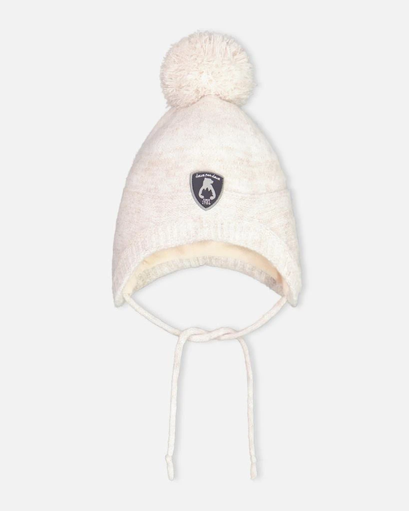商品Deux par Deux|Peruvian Knit Hat In Champagne White For Baby,价格¥142,第1张图片