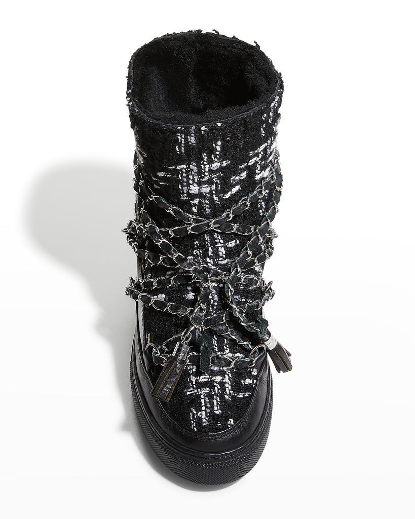 商品INUIKII|English Tartan Lace-Up Wedge Snow Booties,价格¥1324,第7张图片详细描述