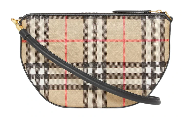 商品[国内直发] Burberry|博柏利 Olympia 系列 Vintag经典格纹印花 棉拼聚氨酯 腋下包半月包单肩手提包 常规 女款 米色,价格¥4859,第5张图片详细描述