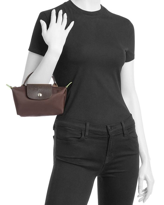 商品Longchamp|女式 Le Pliage 绿色迷你手拿包,价格¥813,第2张图片详细描述