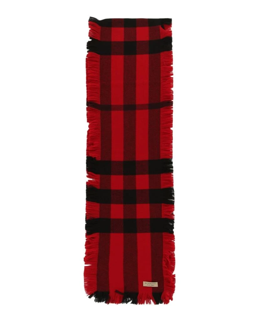 商品Burberry|Plaid Check Fringed Wool Scarf,价格¥1898,第1张图片