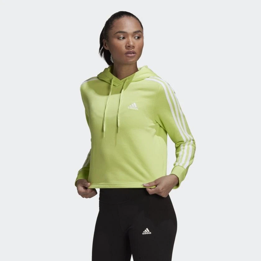 商品Adidas|Women's adidas Essentials 3-Stripes Cropped Hoodie,价格¥252,第2张图片详细描述