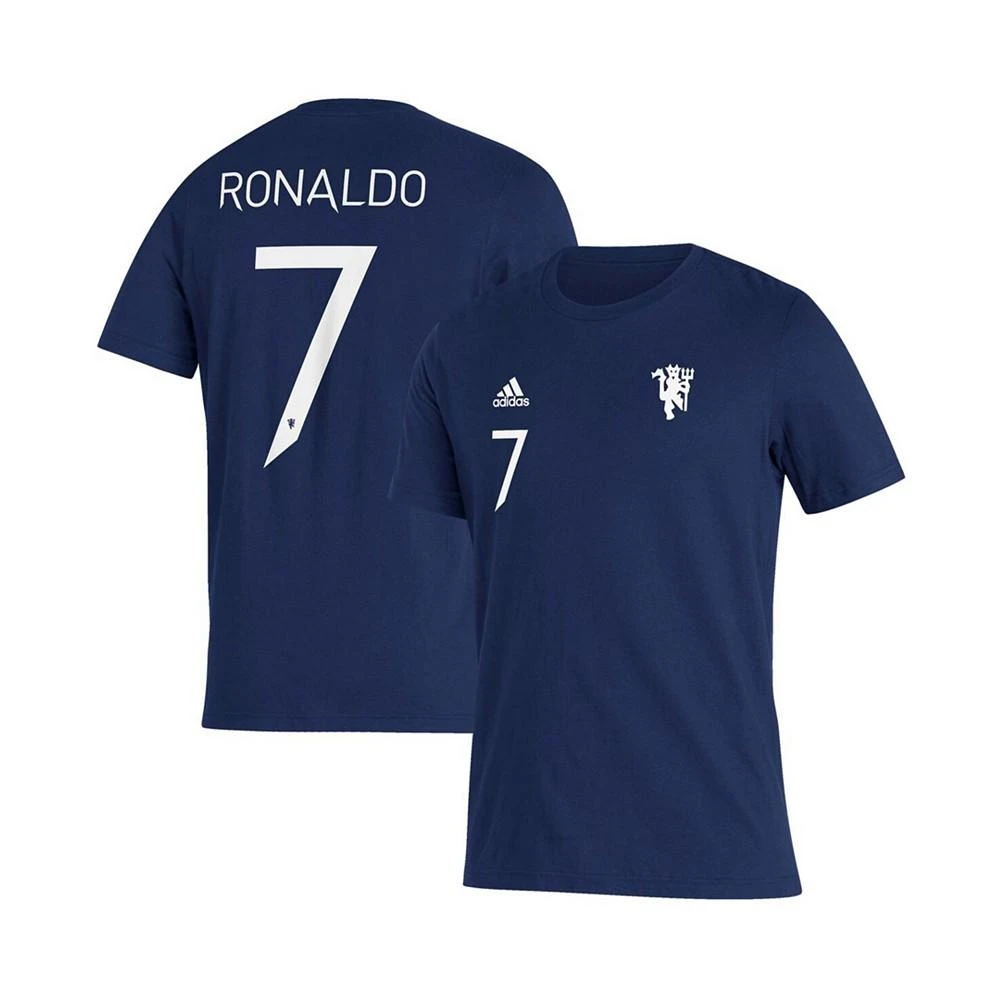 商品Adidas|Men's Cristiano Ronaldo Navy Manchester United Name and Number Amplifier T-shirt,价格¥180,第1张图片