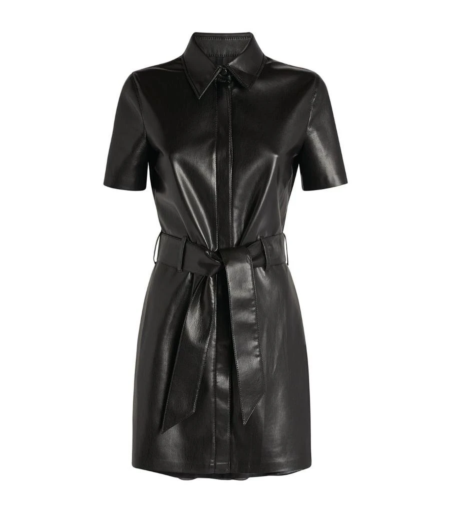 商品Nanushka|Vegan Leather Halli Shirt Dress,价格¥4294,第1张图片