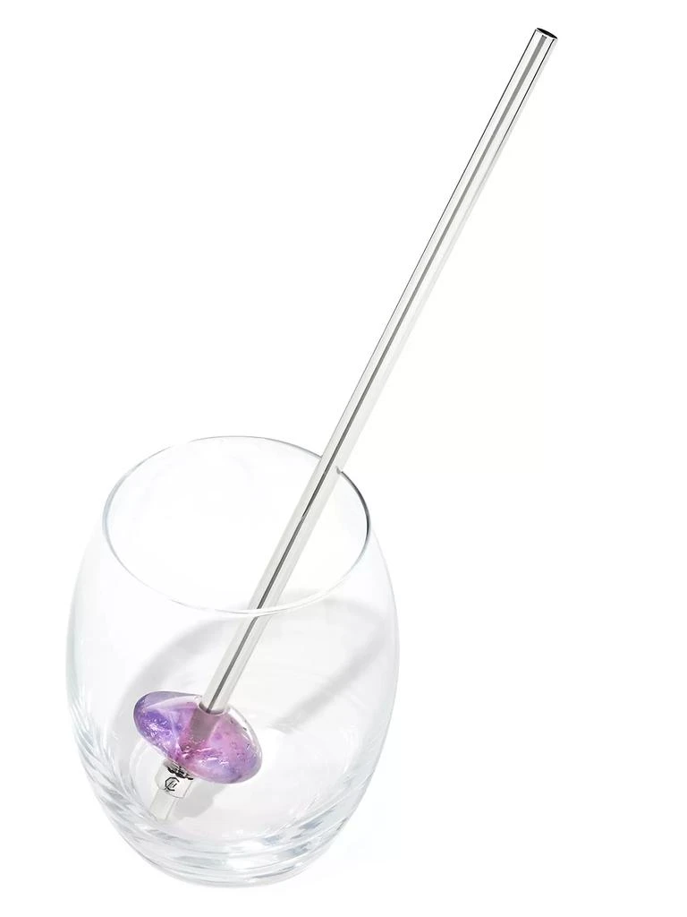 商品Gem-Water|Amethyst Crystal Stainless Steel Straw,价格¥300,第3张图片详细描述