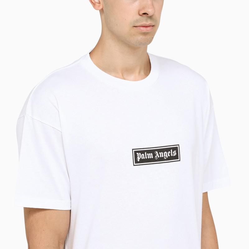 White crew neck t-shirt with logo商品第4张图片规格展示