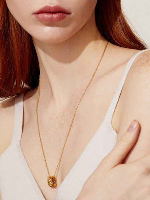 商品hyeres-lor|Lemidi Silver Rattan Necklace HL2N13220Y9600,价格¥1166,第5张图片详细描述