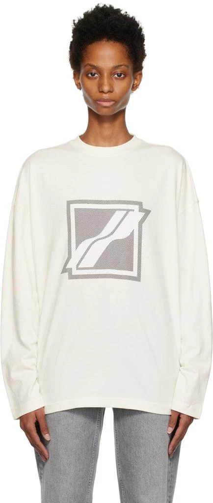 商品We11done|Off-White Print Long Sleeve T-Shirt,价格¥881,第1张图片