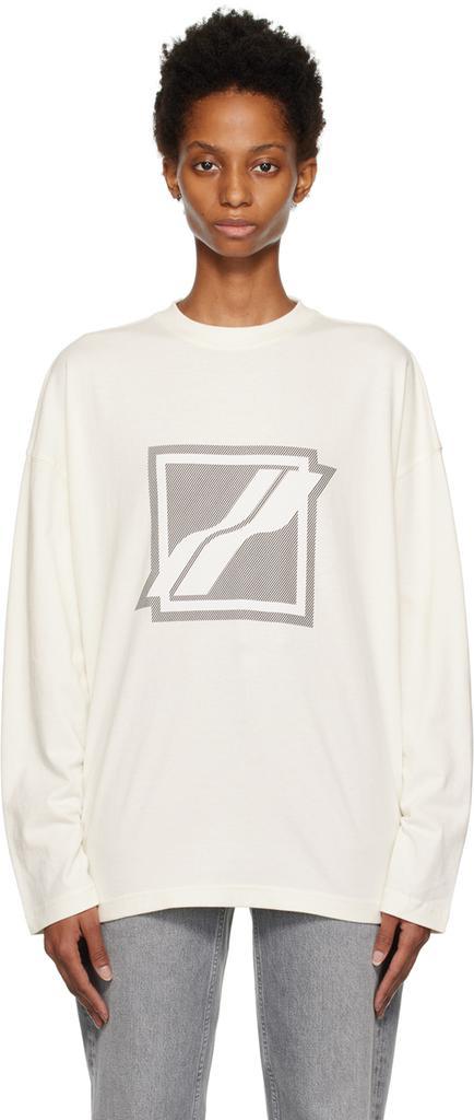 商品We11done|Off-White Print Long Sleeve T-Shirt,价格¥691,第1张图片
