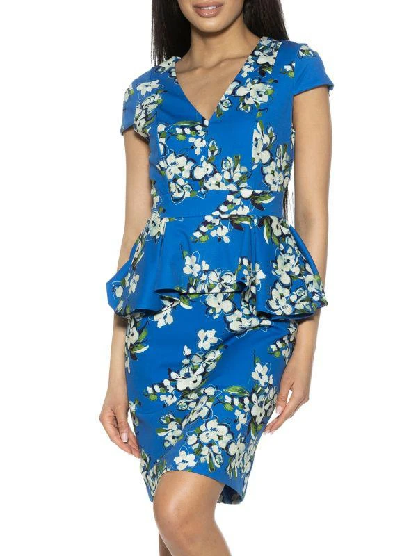 商品ALEXIA ADMOR|Willow Floral Peplum Mini Dress,价格¥273,第1张图片