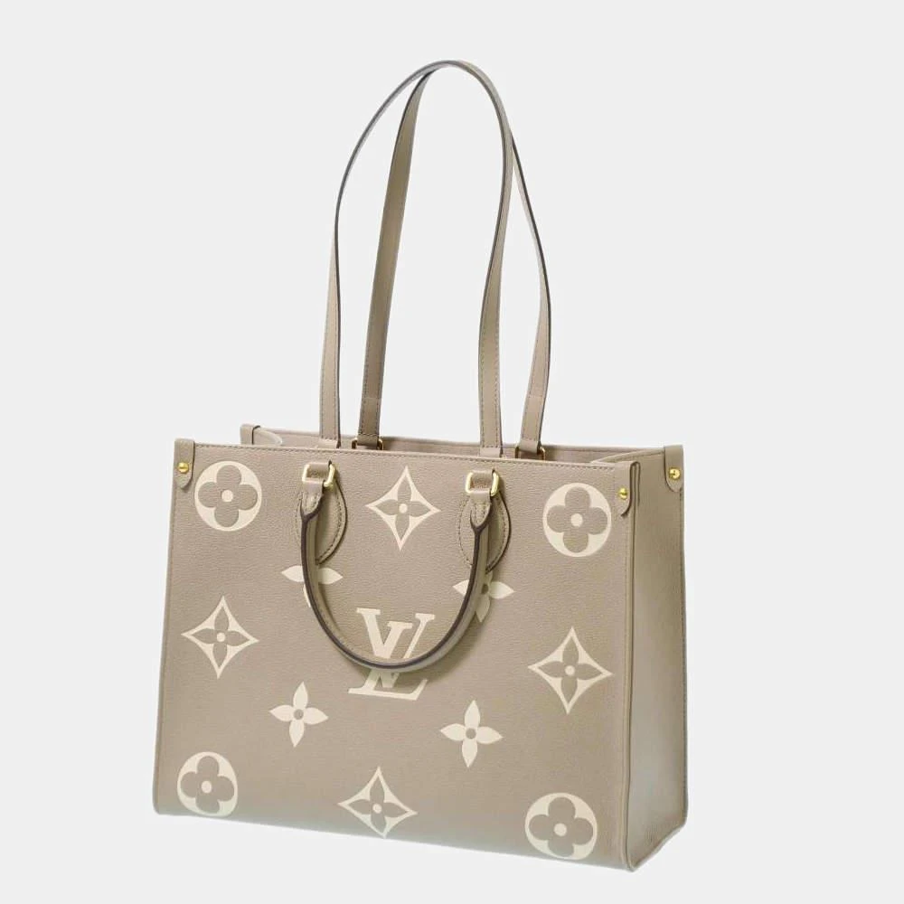 商品[二手商品] Louis Vuitton|Louis Vuitton Beige/White Monogram Empreinte Leather Onthego MM Tote Bag ,价格¥24770,第1张图片