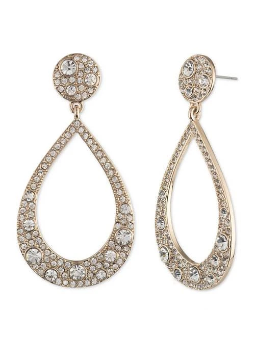 商品Givenchy|Gold Tone Crystal Scatter Pave Orbital Drop Earrings,价格¥435,第1张图片