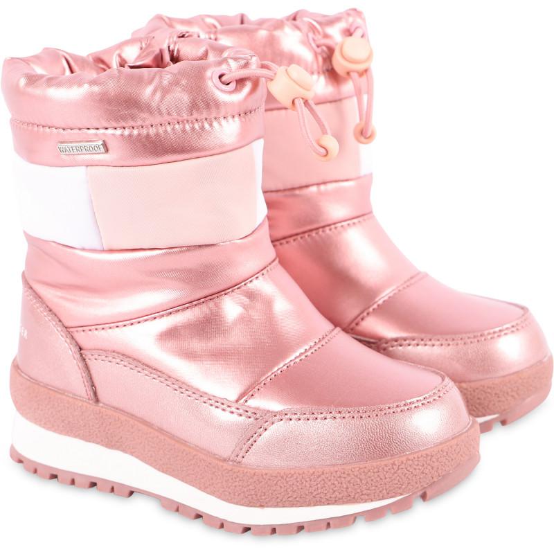 Metallic effect logo boots in pink商品第1张图片规格展示