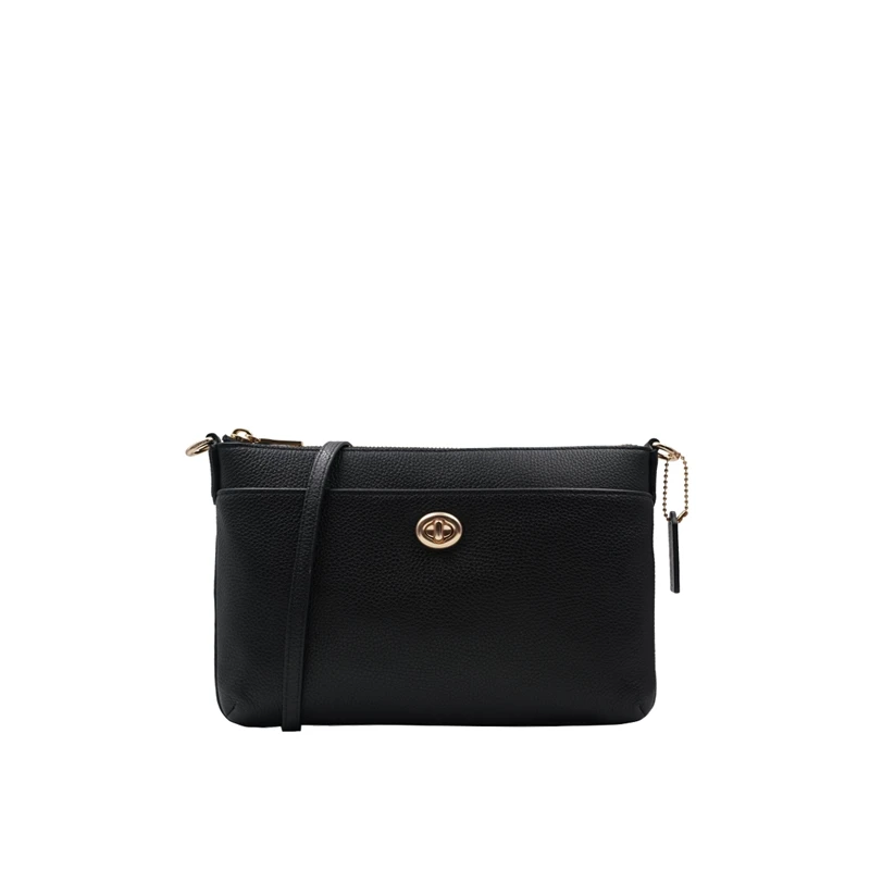 商品Coach|COACH 款女士皮质单肩斜挎包 C3376GDBLK 送女友,价格¥1453,第1张图片