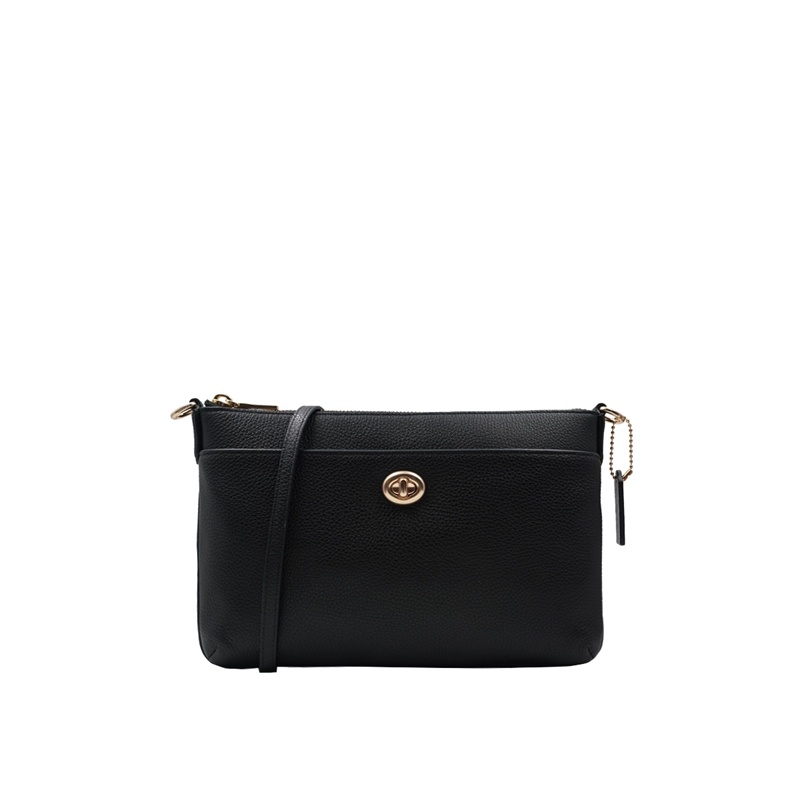 商品Coach|COACH 款女士皮质单肩斜挎包 C3376GDBLK,价格¥1291,第1张图片