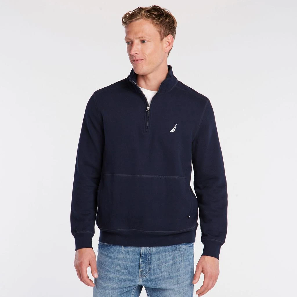 商品Nautica|Mens Big & Tall Quarter Zip Fleece Pullover,价格¥120,第3张图片详细描述