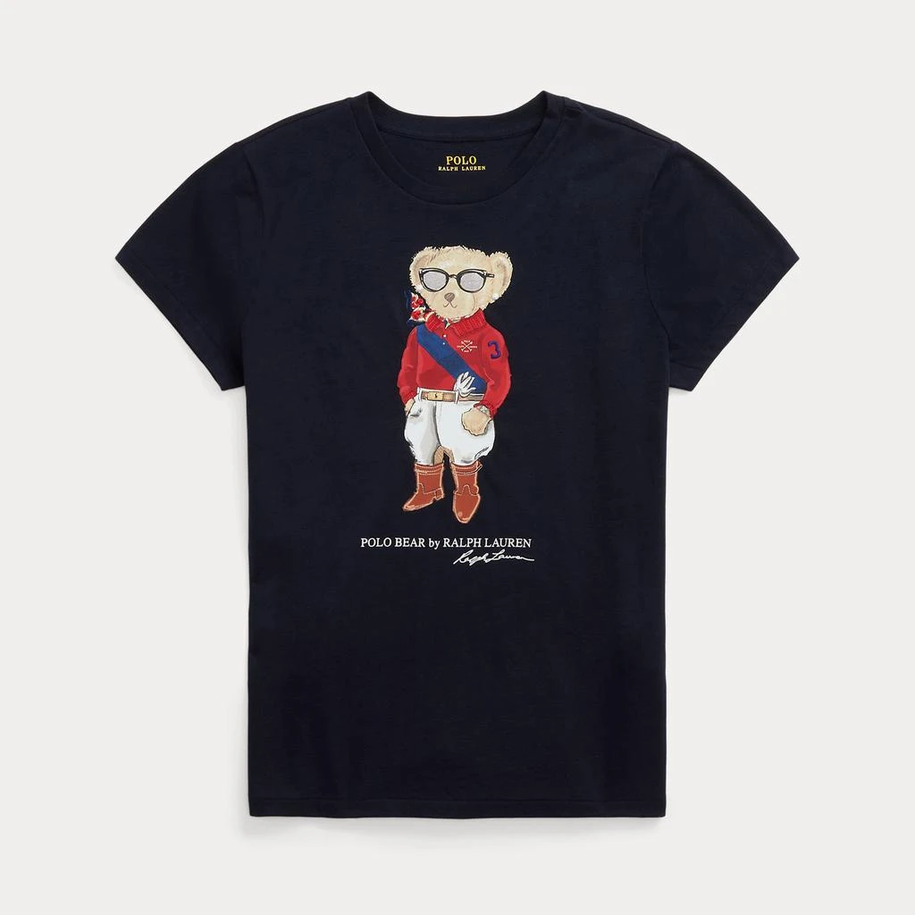 商品Ralph Lauren|Polo Ralph Lauren Embellished Bear Cotton-Jersey T-Shirt,价格¥846,第1张图片
