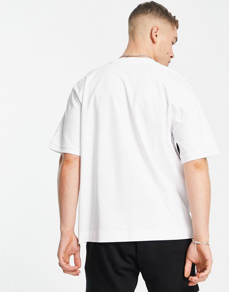 Calvin Klein archive colour block t-shirt in white商品第4张图片规格展示