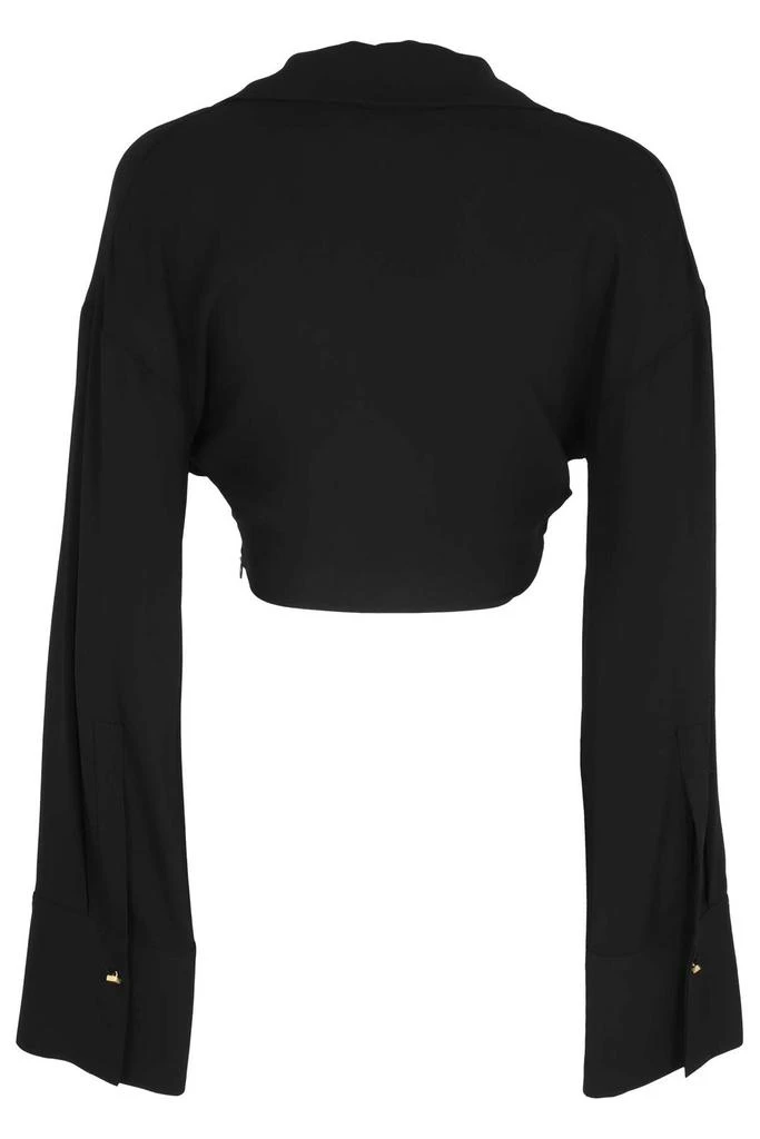 商品BLUMARINE|Blumarine Twist Detailed Cropped Long-Sleeved Top,价格¥3056,第2张图片详细描述