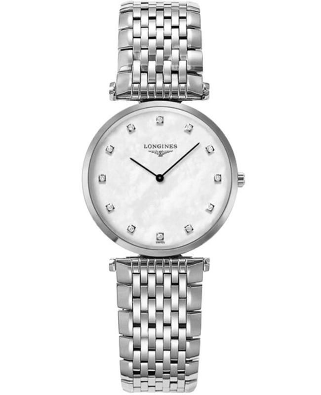 商品Longines|Longines La Grande Classique Quartz Mother of Pearl Diamond Dial Stainless Steel Women's Watch L4.512.4.87.6,价格¥8340,第1张图片