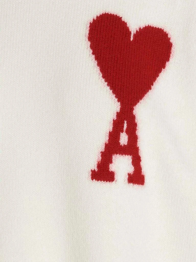 商品AMI|女式 针织毛衣 白色 爱心logo,价格¥2105,第4张图片详细描述