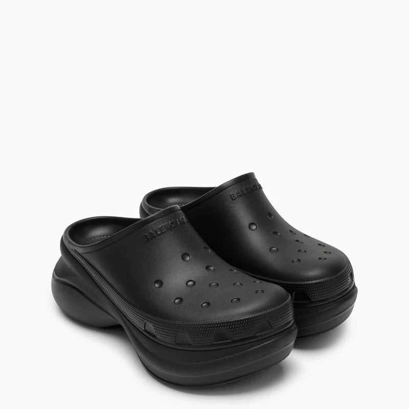 商品Balenciaga|Crocs black rubber slip-on sandal,价格¥4059,第2张图片详细描述