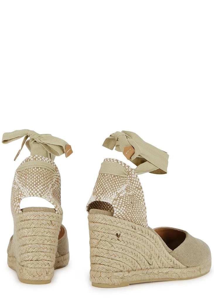 商品CASTAÑER|Carina 80 sand canvas wedge espadrilles,价格¥905,第3张图片详细描述