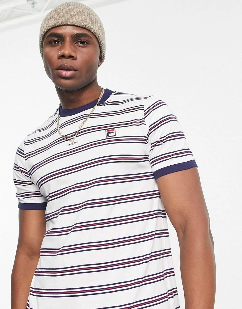商品Fila|Fila striped t-shirt with branding white,价格¥174,第3张图片详细描述