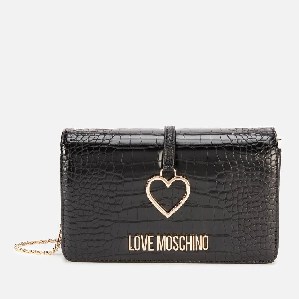 商品Moschino|Love Moschino Women's Heart Pendant Shoulder Bag - Black,价格¥773,第1张图片