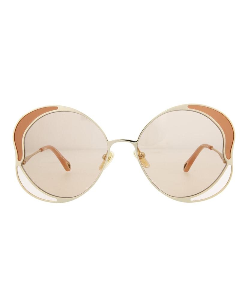 Chloe Round-Frame Metal Sunglasses商品第1张图片规格展示