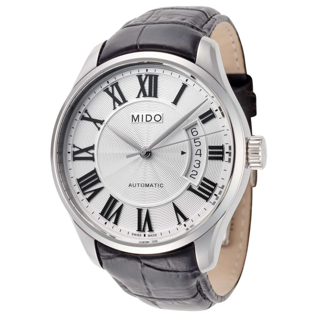商品MIDO|贝鲁纳II男士机械手表 真皮表带 40mm M0244071603300,价格¥2554,第1张图片