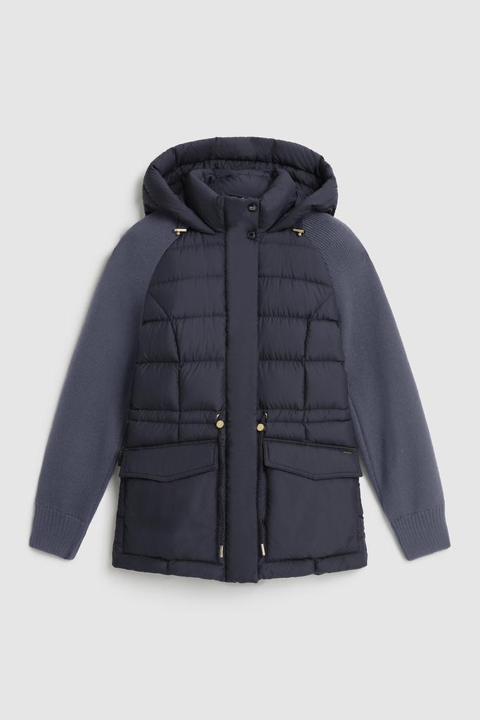 Auburn Quilted Jacket with Knitted Sleeves商品第7张图片规格展示