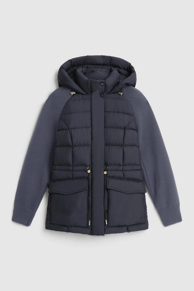 Auburn Quilted Jacket with Knitted Sleeves 商品