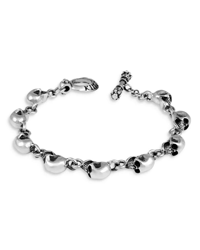 商品King Baby|Sterling Silver Small Silver Skull Bracelet,价格¥7374,第1张图片