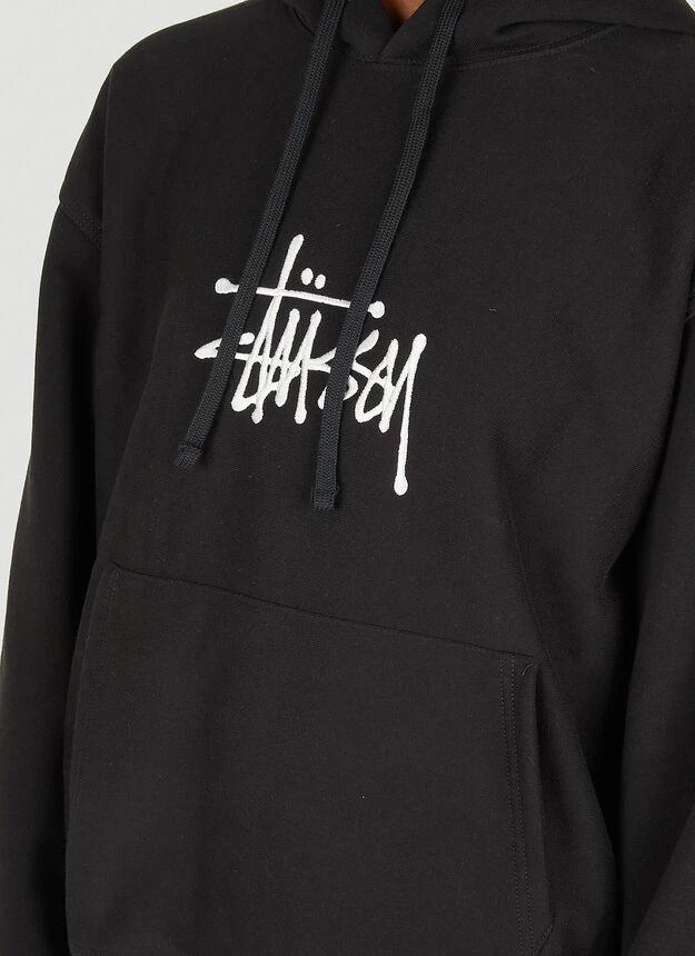 商品STUSSY|Basic Logo Hooded Sweatshirt in Black,价格¥1089,第5张图片详细描述
