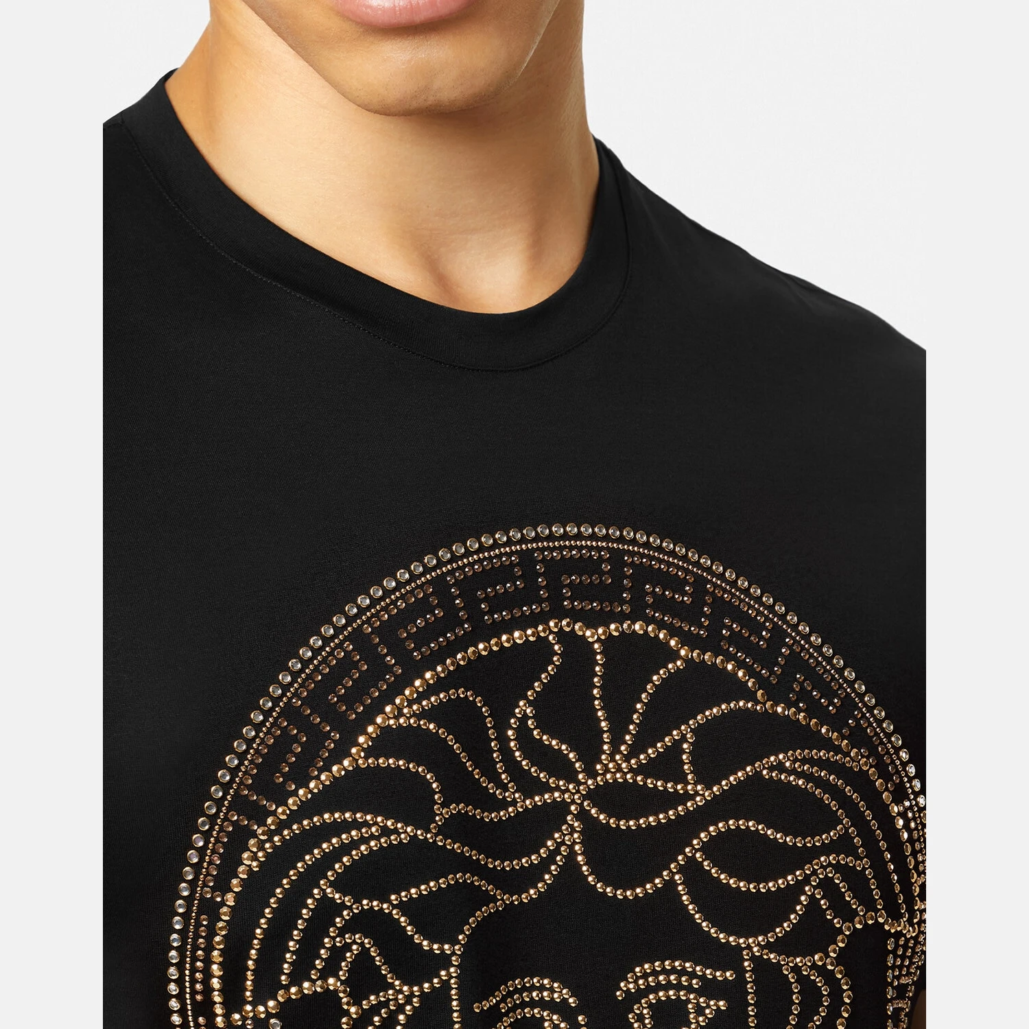 【预售】 范思哲 25春夏 男士 短袖T恤 水晶 Medusa T 恤 1013944-1A08491_1B000  商品