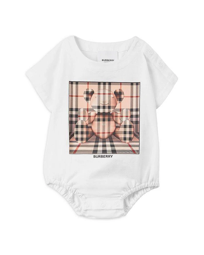 商品Burberry|Unisex Dolby Check Thomas Bear Print Cotton Bodysuit - Baby,价格¥1390,第1张图片详细描述