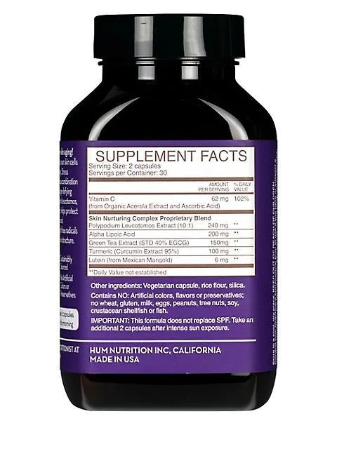 商品Hum Nutrition|Turn Back Time Vitamin C Anti-Aging Supplement,价格¥300,第3张图片详细描述